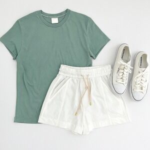 J.Crew White Pull On‎ Shorts Drawstring Casual Summer Beach XXS